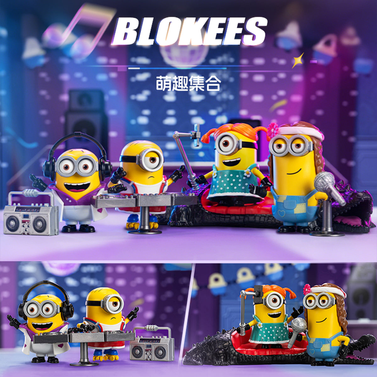 BLOKEES Series 2: Magic Version Minion Partner Phil DJ/Kevin Singer/Stuart Dancer/Carl Streamer Model Kit