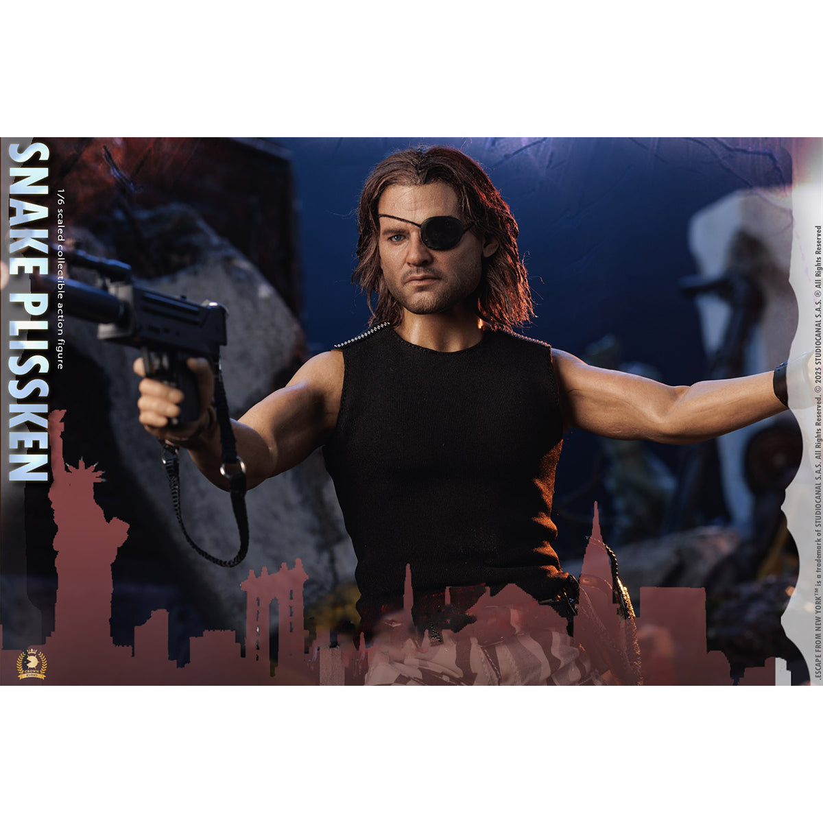 Asmus Toys The Crown Series Escape from New York Snake Plissken Real Hair Edition Action Figures