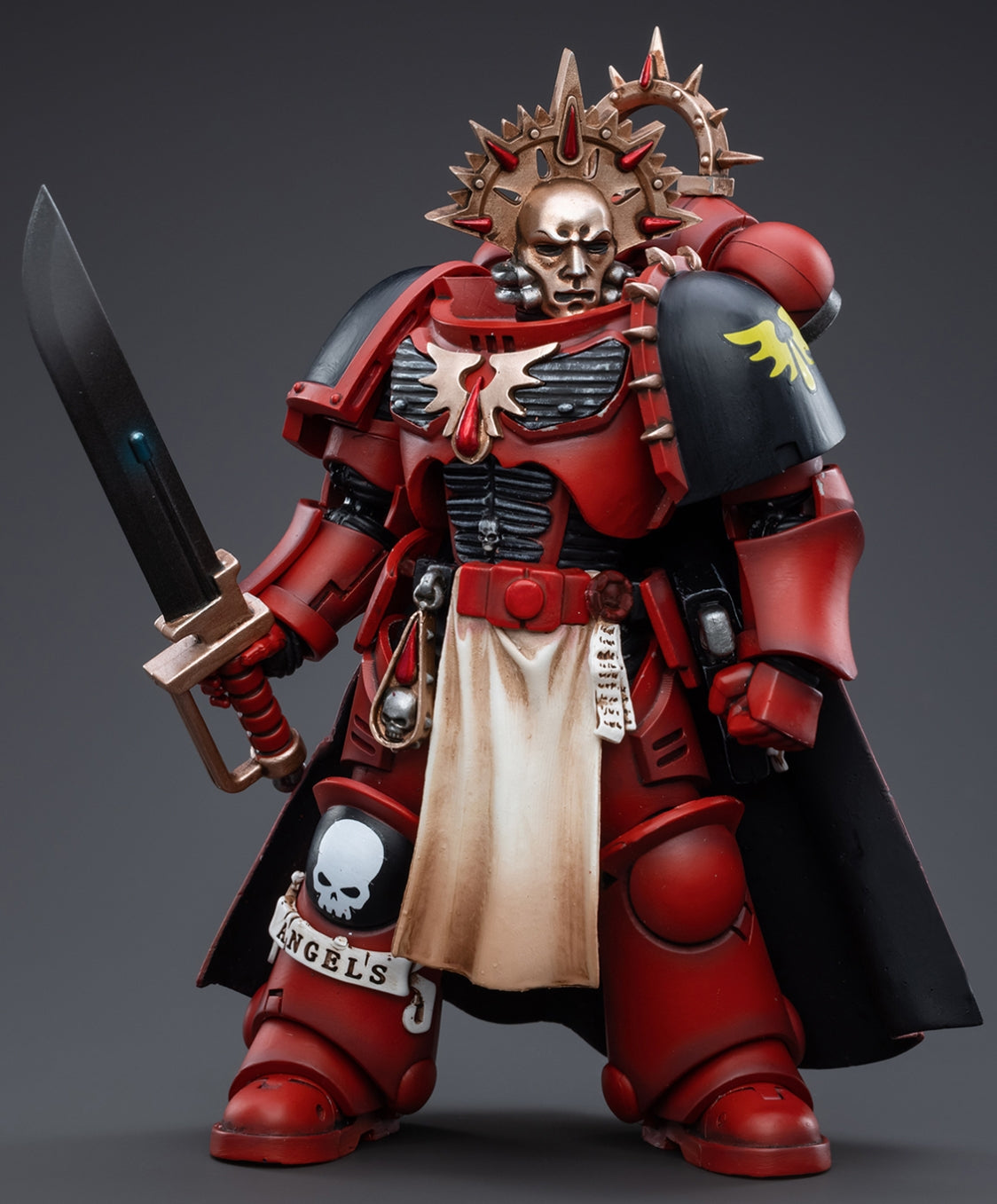 Figurine de collection JoyToy Warhammer 40K : Blood Angels Veteran Alberigo, figurine articulée à l'échelle 1:18 JT3372