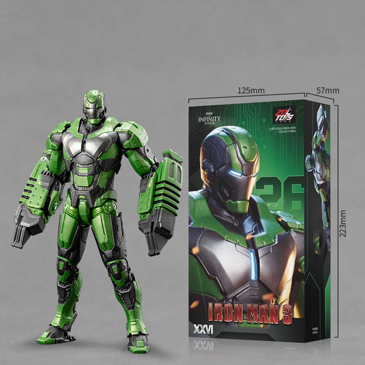 ZD Toys Iron Man Non-Light-Up Edition 1/10 Scale Action Figure