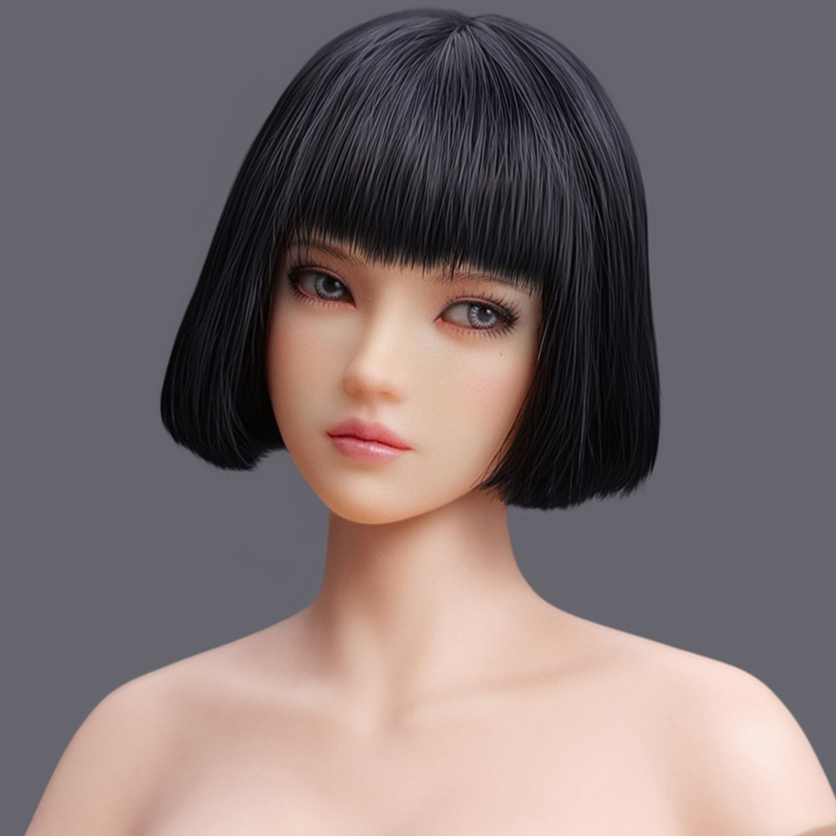 Escultura de cabeza femenina asiática con ojos móviles de YMTOYS - Yiyi (Versión B) para figuras