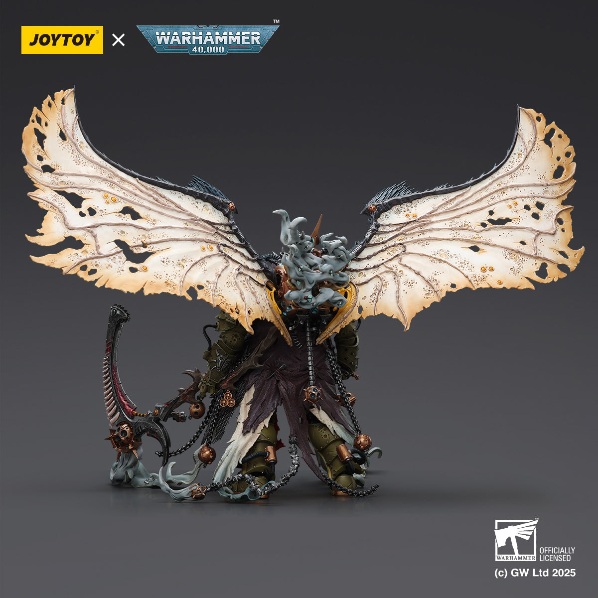 JOYTOY JT02564 Mortarion Daemon Primarch of Nurgle with Ancient weapons 'The Lantern' and 'Silence' 1/18 Scale Action Figure