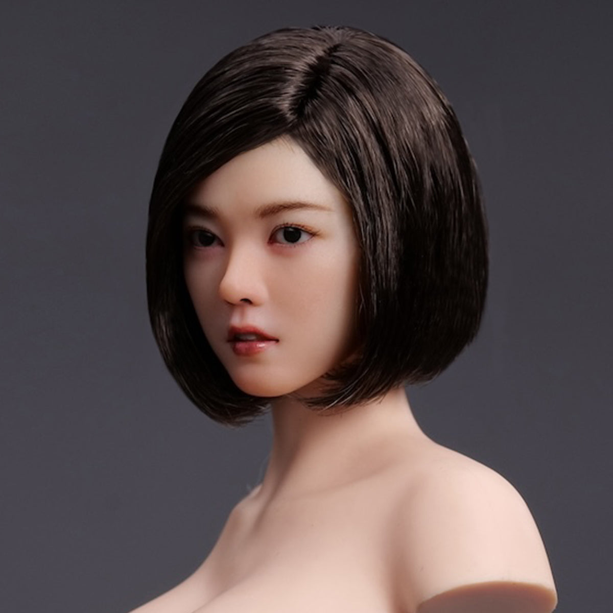YMTOYS, Movable Eyes Asian Female Head Sculpt Wheat, For 12 Inches Figure