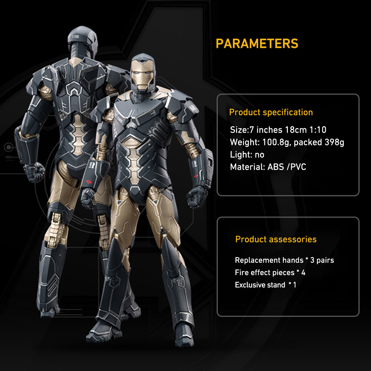 ZD Toys Iron Man MK15 Sneaky (Non-Luminous) Action Figures