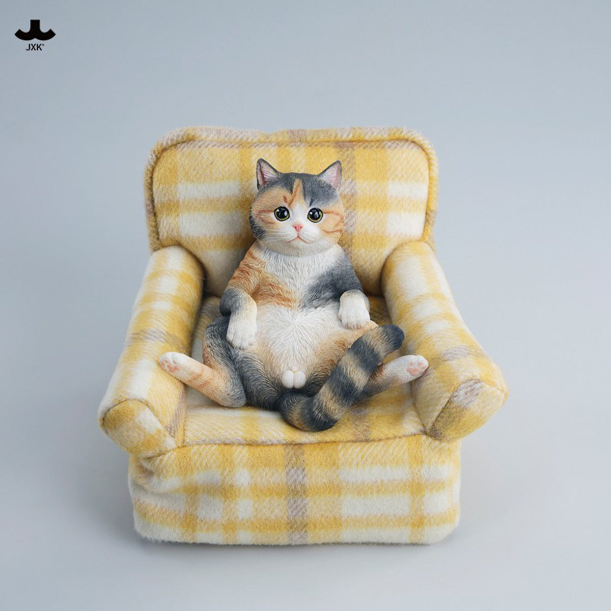 JXK Warm Cat Sofa (JXK350) Static Expertly Hand-Painted Lifelike Animal Figurine