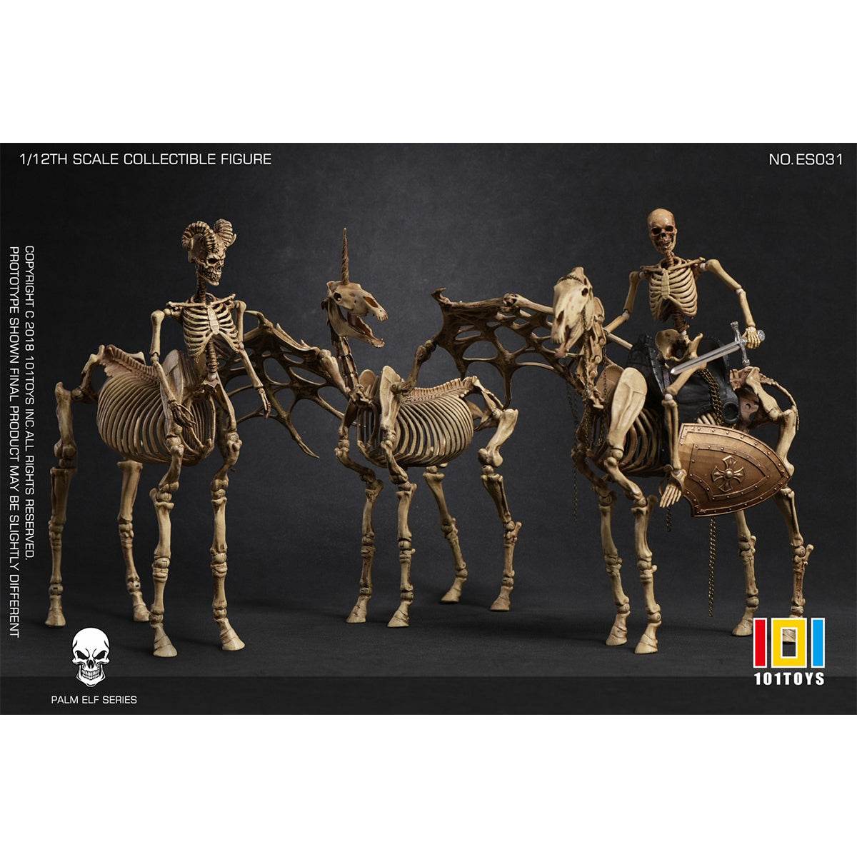 101TOYS PALM ELF SERIES Skeleton Movable Unicorn & Horse & Centaur Three Person Set 1/12 Scale Action Figure