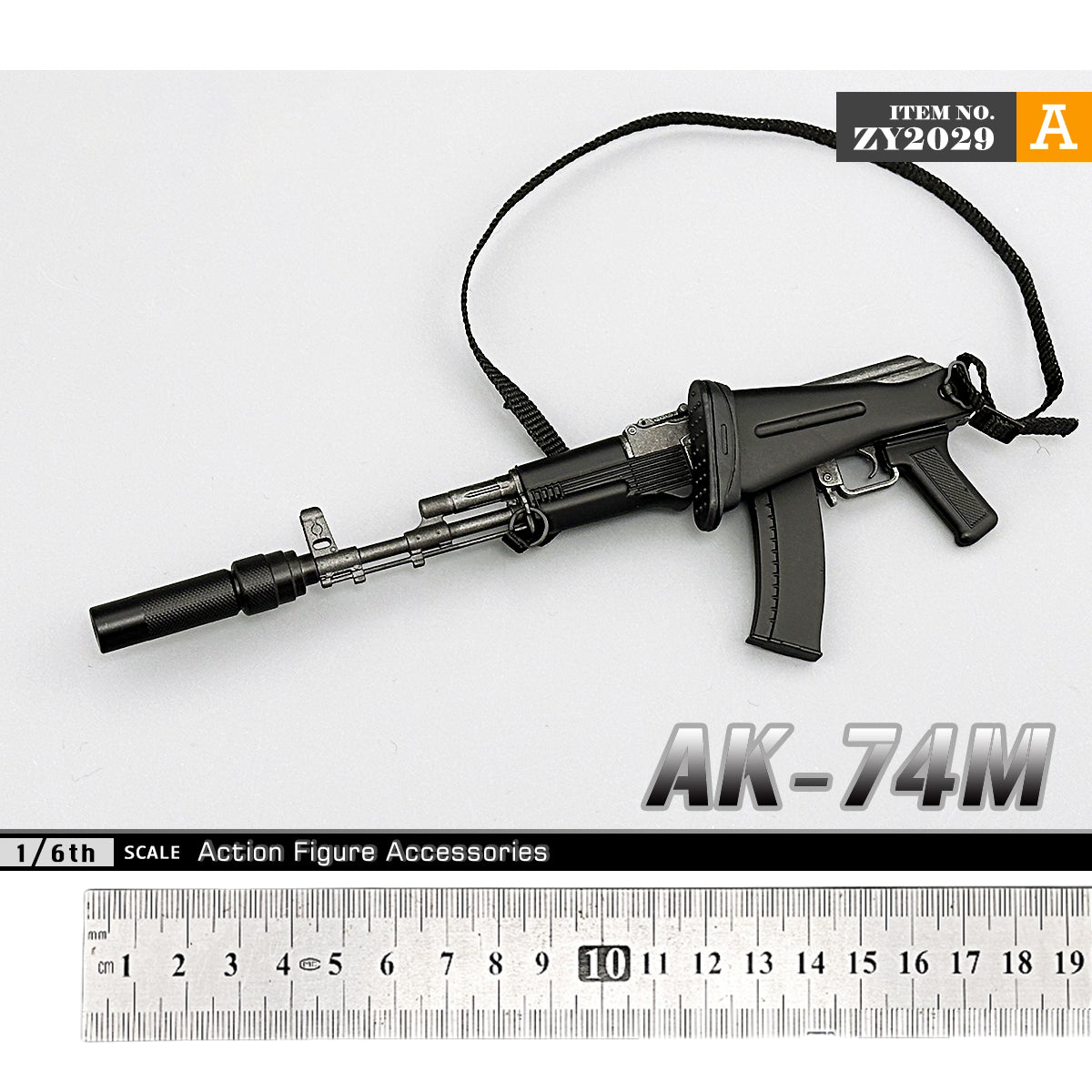 ZYTOYS, AK74M Russian Assault Rifle, Doll Accessory for 12-inches Action Figurine