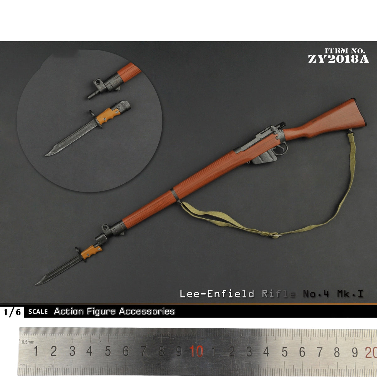 ZYTOYS, WWII British Lee-Enfield No.4 Mk1 Sniper/Rifle Model, Doll Accessory for 12-inches Action Figurine