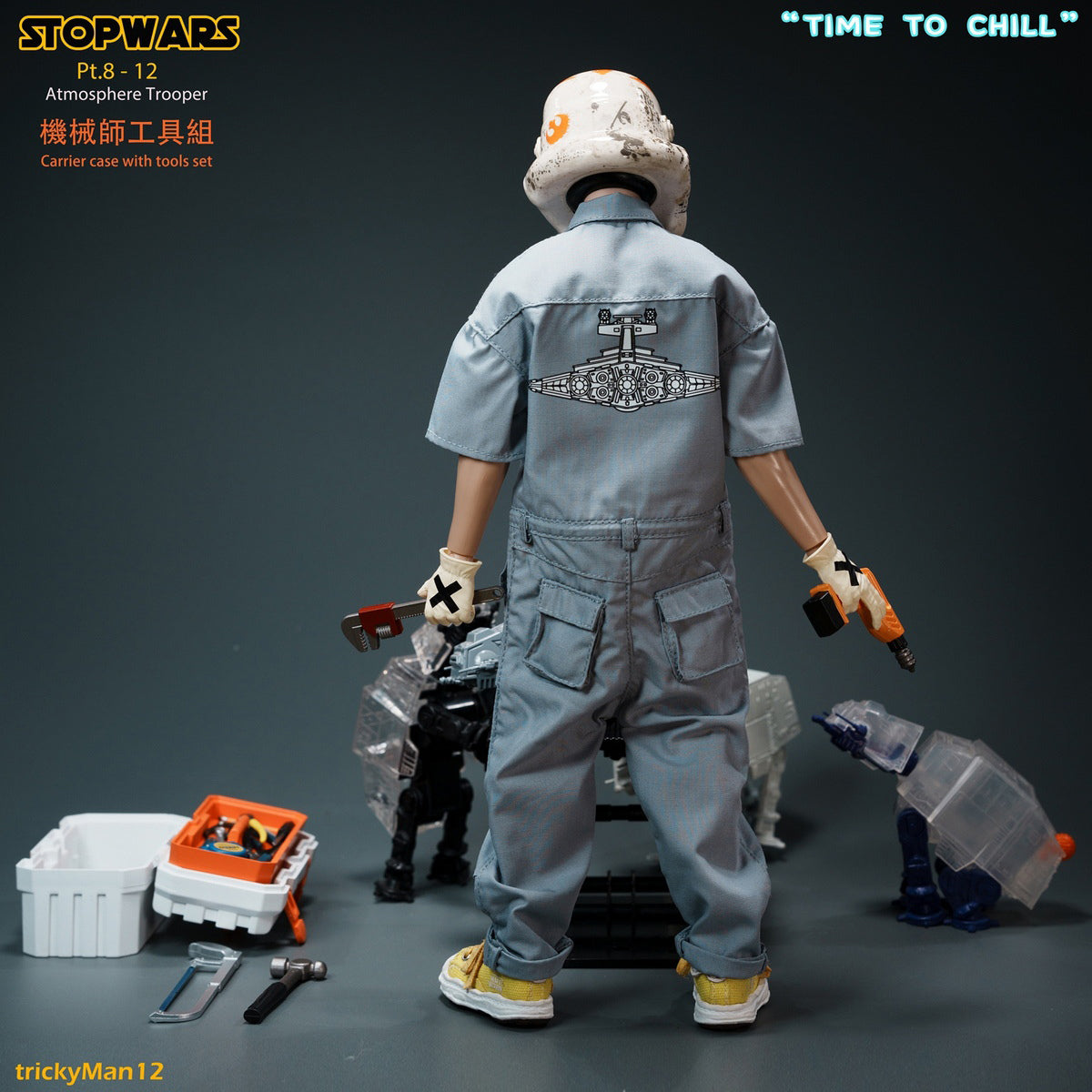 TrickyMan12 FB-10145 Atmosphere Trooper + Carrier Case with Tools Set 1/6 Scale Action Figure