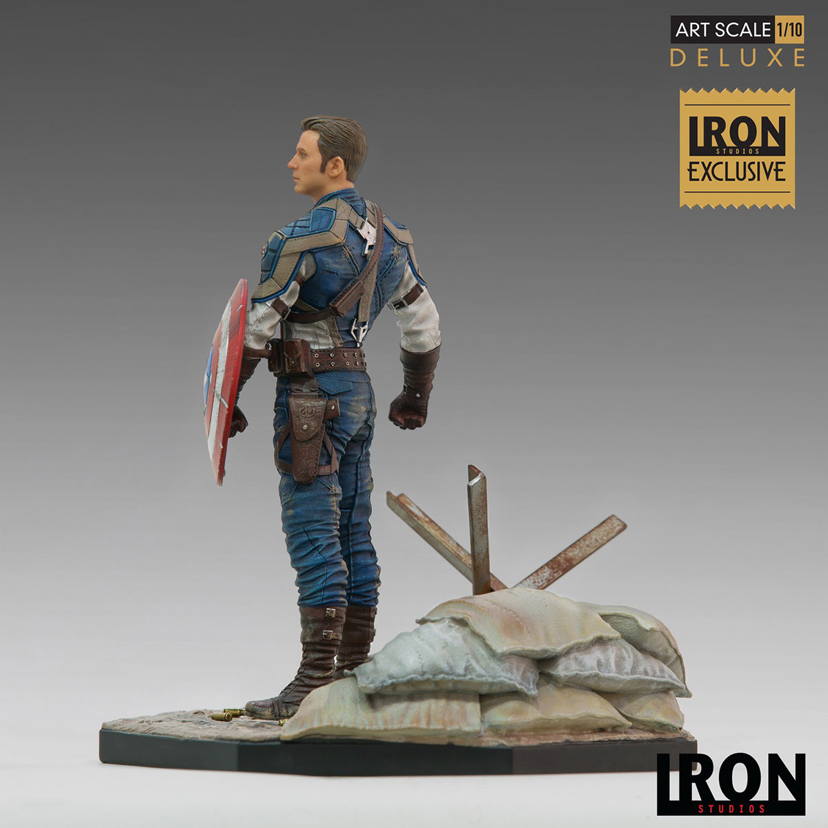 Iron Studios MARCAS18019-10 MCU 10th Years Anniversary Captain America 1/10 Scale Art Statue