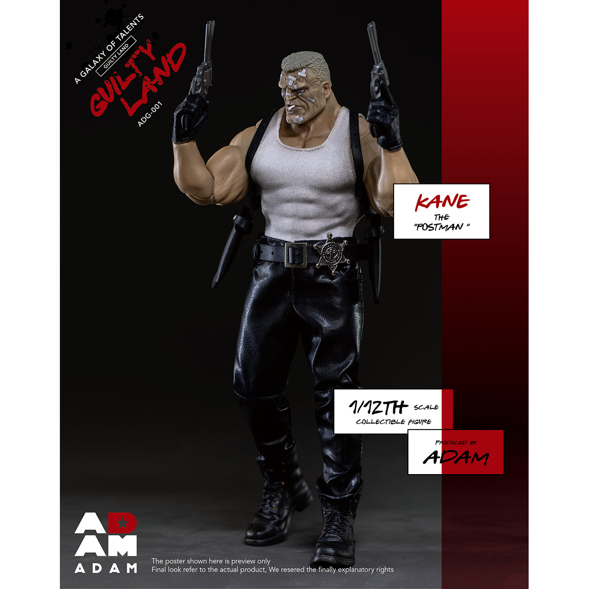 ADAM Guilty Land - Kane The Postman 1/12 Scale Action Figure