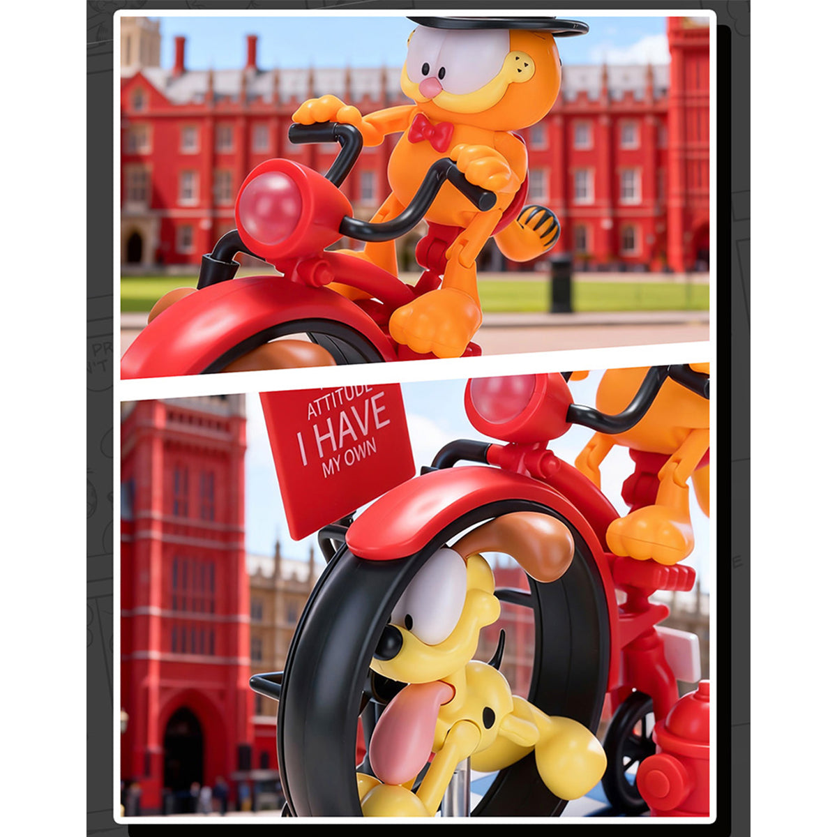 SOSKILL Ultra Egg Garfield: A Penny-Farthing Journey SSKGARFILED01 Articulated Height 20cm Easy-Assembly Model Kits