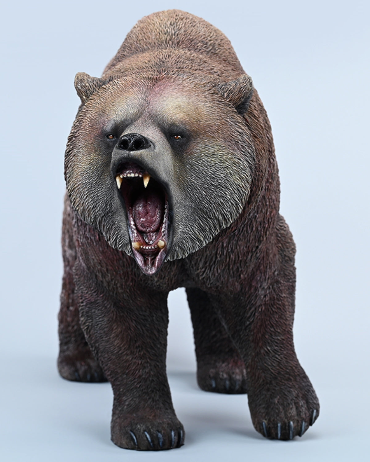 JXK Collectible Bear Figure: Brown Bear 2.0, Expertly Hand-Painted, Lifelike, Safe Resin Miniature Animal Figurine
