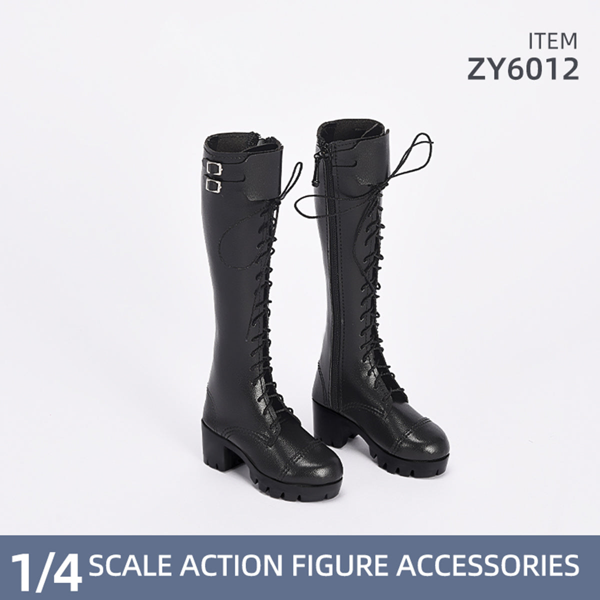 ZYTOYS, Female BJD Girl High Leather Boots Shoes, Doll Accessory for Action Figurine