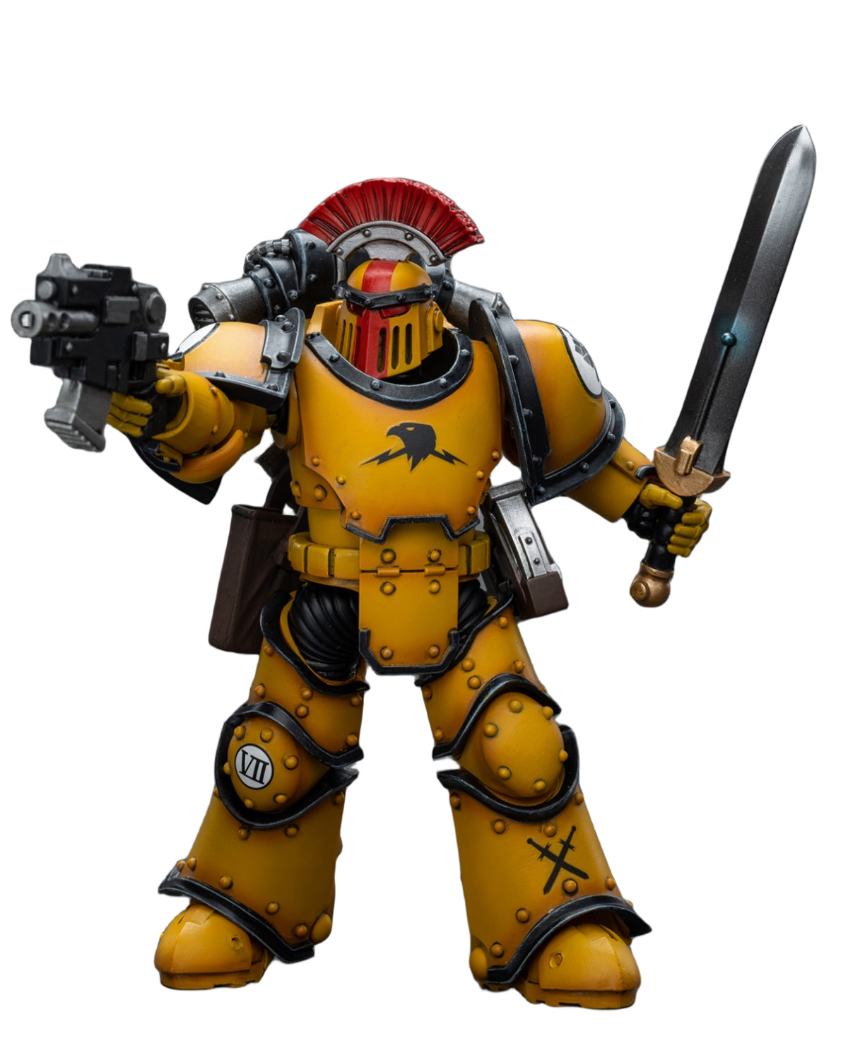 Figurine de collection JoyToy 40K : Imperial Fists Legion MkIII Tactical Squad Sergent avec Power Sword, figurines d'action à l'échelle 1:18 JT9046