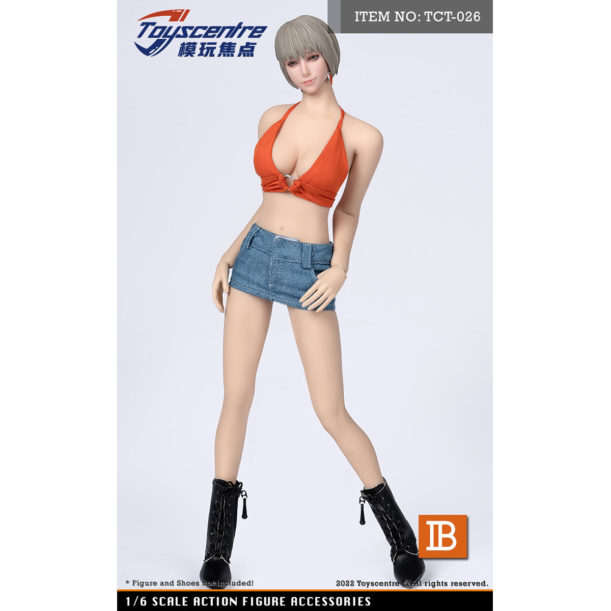 Toyscentre, Female Clothes Set Camisole + Short Skirt + Underpants, Doll Clothes Accessory for 12-inches Action Figurine
