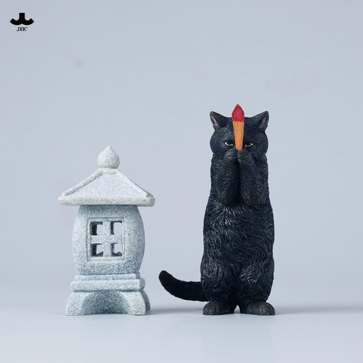 JXK Wishing Cat (JXK341) Static Expertly Hand-Painted Lifelike Animal Figurine