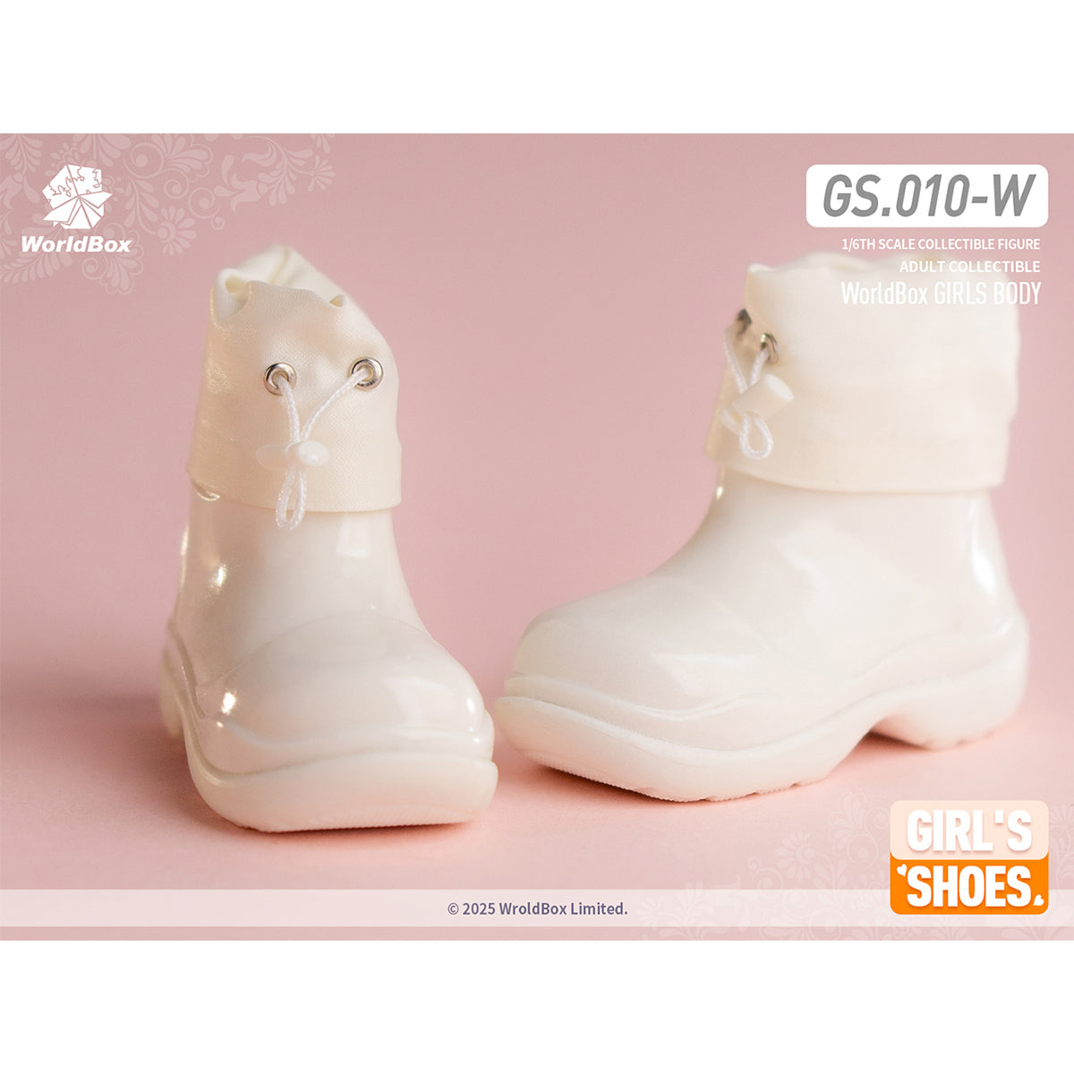 Worldbox Fashion Drawstring Rain Boots Doll Accessory 1/6 Scale Fit Action Figure