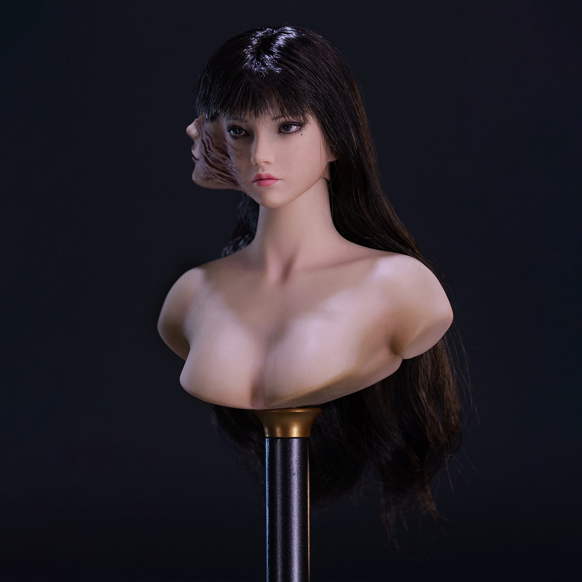 Escultura de cabeza de figura a escala 1/6 de YMTOYS: Escultura de cabeza de hermana gemela para miniatura de 12 pulgadas