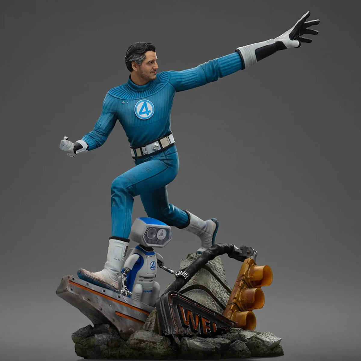 Iron Studios The Fantastic Four: First Steps - Mister Fantastic & Invisible Woman & Thing & Human Torch Art Statue