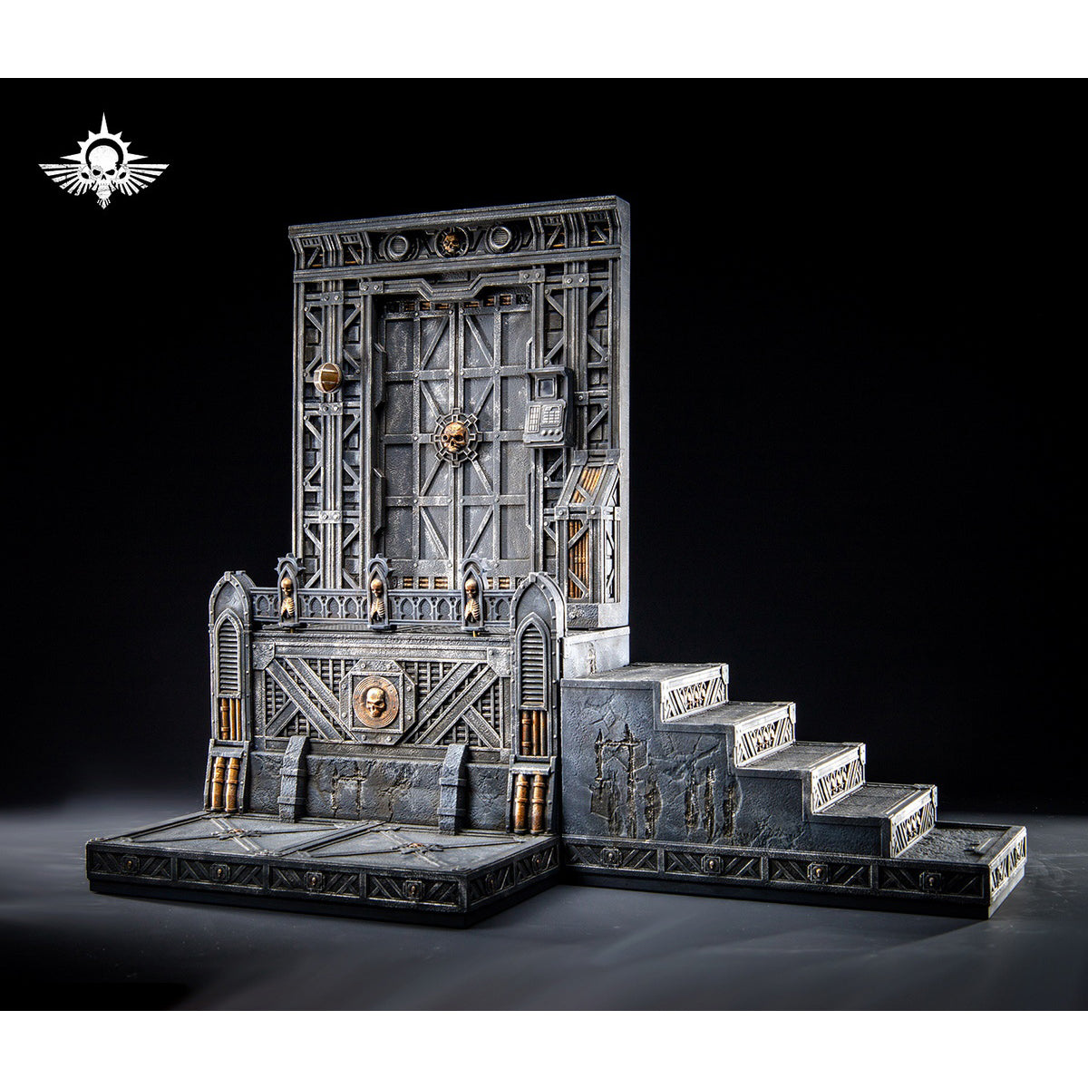 Xinglan Workshop Steel Casting 1/12-1/18 Warhammer Series Bro-style Mountain Diorama Scene Base (Hive City Version) Fit Action Figure