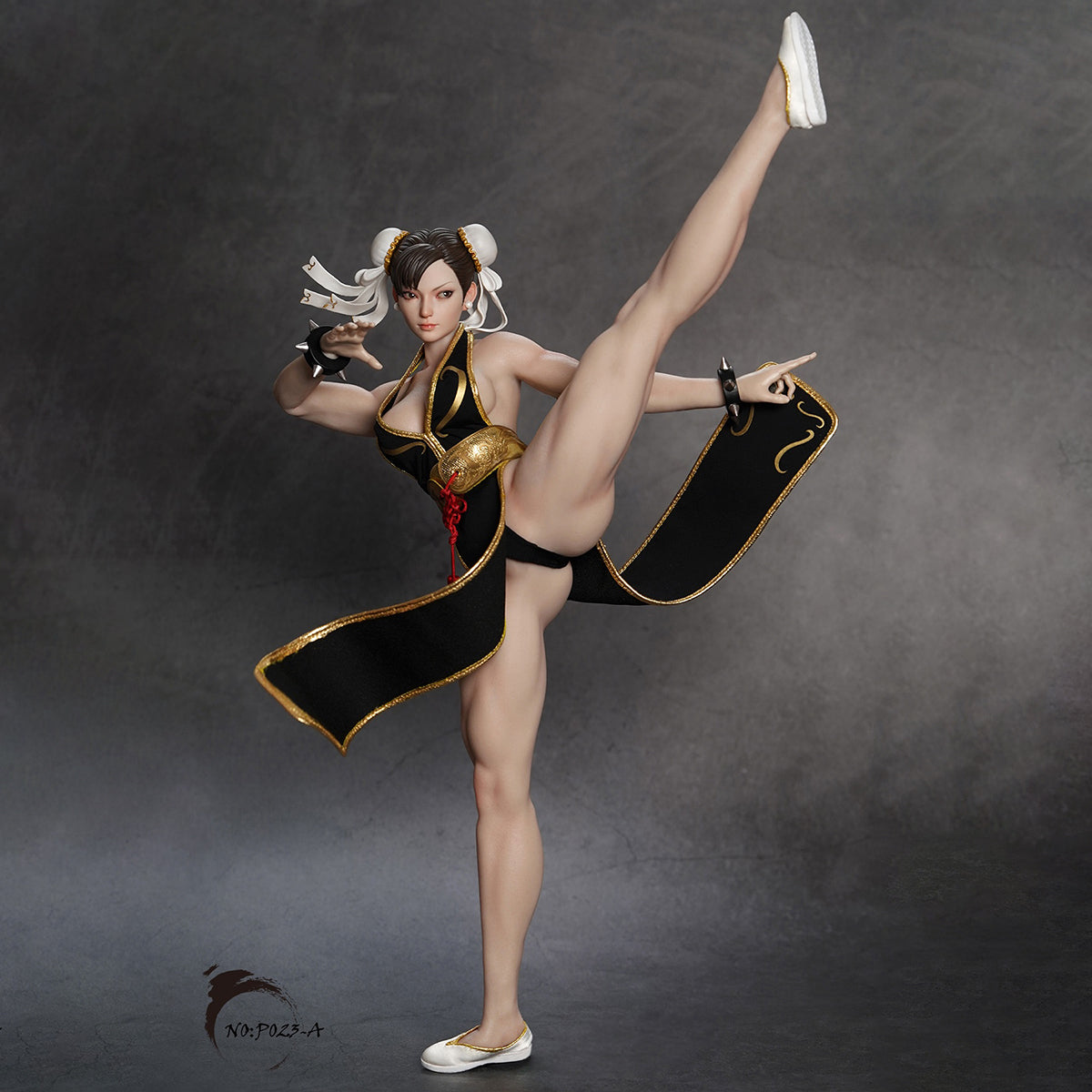 (Only Shipped to the US) PLAY TOY Collectible Figure Full Set: Fighting Goddess 2.0 - Black Outfit, Seamless Design, moveable eyeball 1:6 Scale Miniature Action Figurine P023A