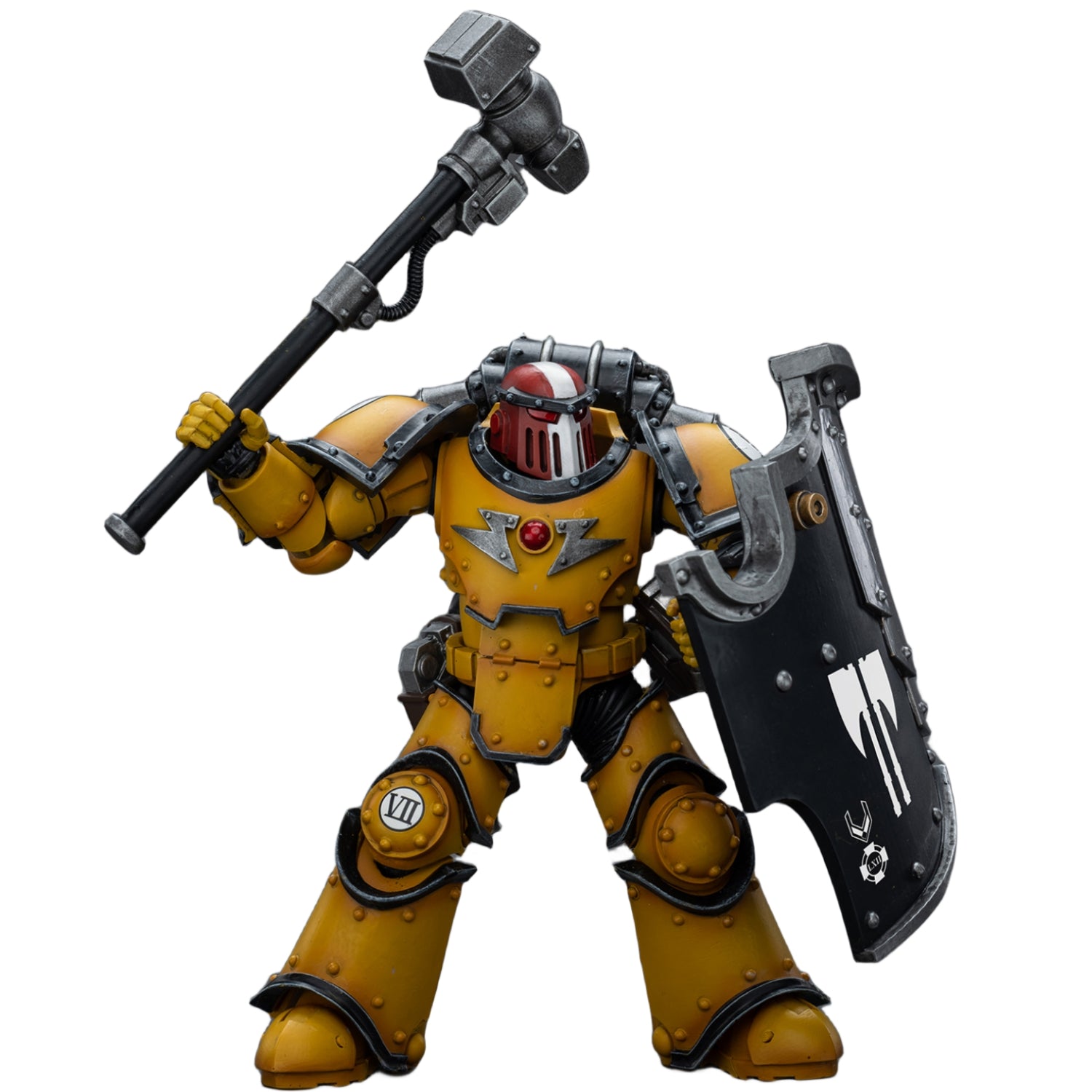 Figurine de collection JoyToy Warhammer The Horus Heresy : Imperial Fists Legion MkIII Breacher Squad Sergeant avec Thunder Hammer, échelle 1:18, JT9107