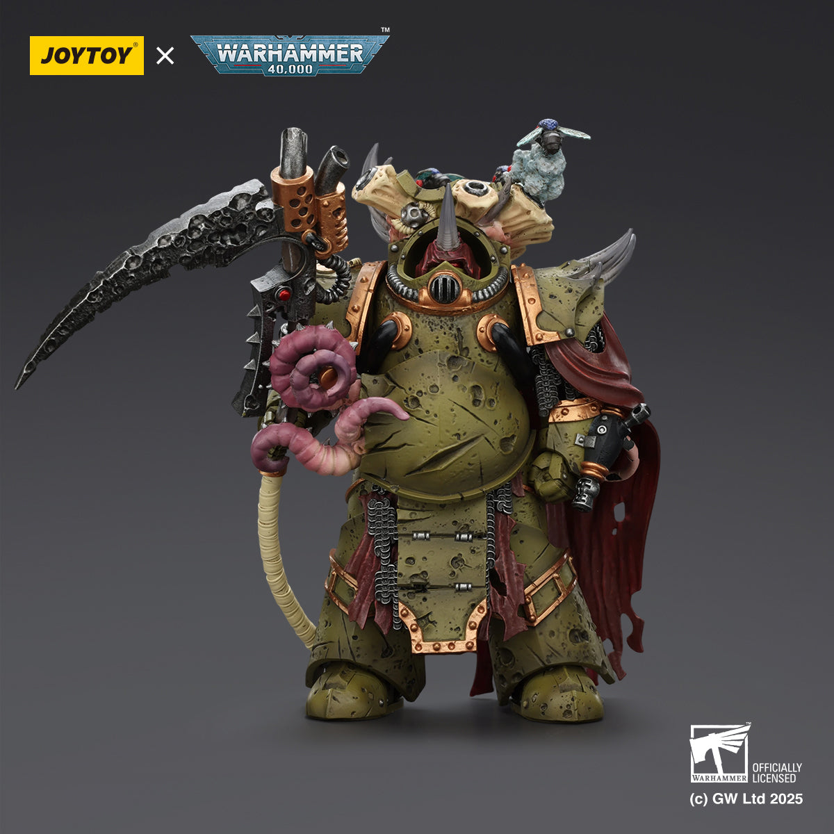 (Only Shipped to the US) JOYTOY Death Guard Deathshroud Terminator 2 with Manreaper and Plaguespurter Gauntlet JT02595 1/18 Scale Warhammer Action Figure
