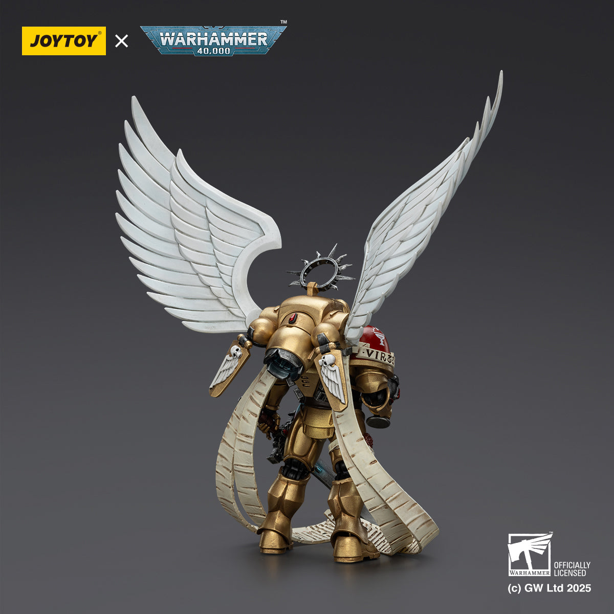 JOYTOY Dark Angels Deathwing Knight With Power Sword Storm & The Sanguinor with Encarmine Broadsword 1/18 Scale Action Figure