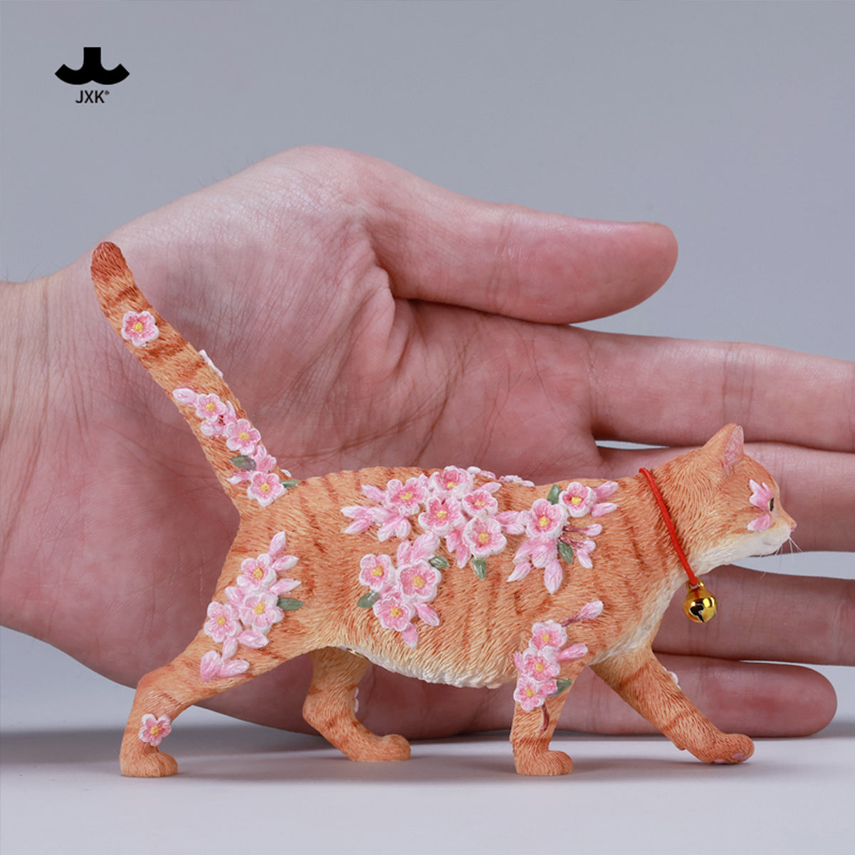 JXK, Cherry Blossom Cat, Static Animal Figurine