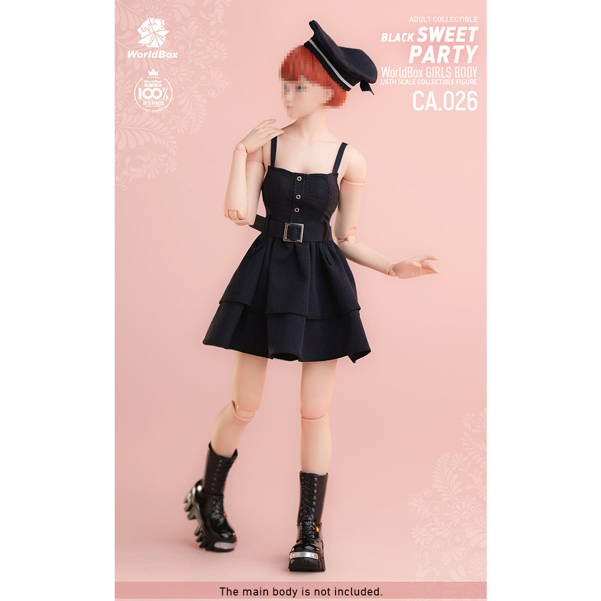 Worldbox Black Sweet Party Suit Set CA026 Doll Clothes Accessory 1/6 Scale Fit TB Action Figure