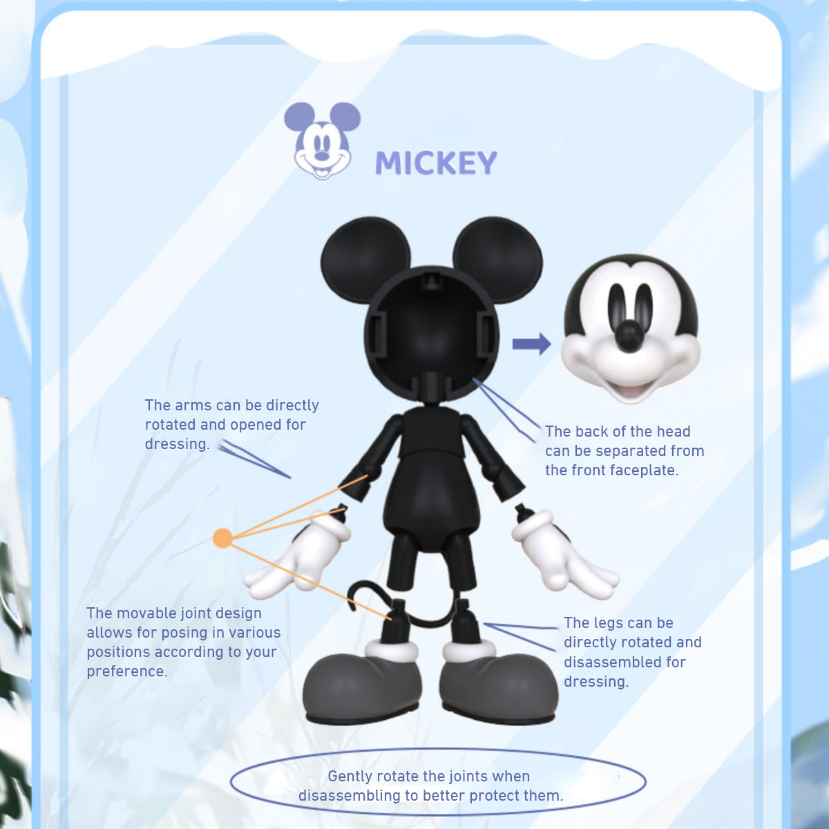 MORSTORM Snow Board Club Series Goofy & Daisay & Donald Duck & Minnie & Mickey Action Figure