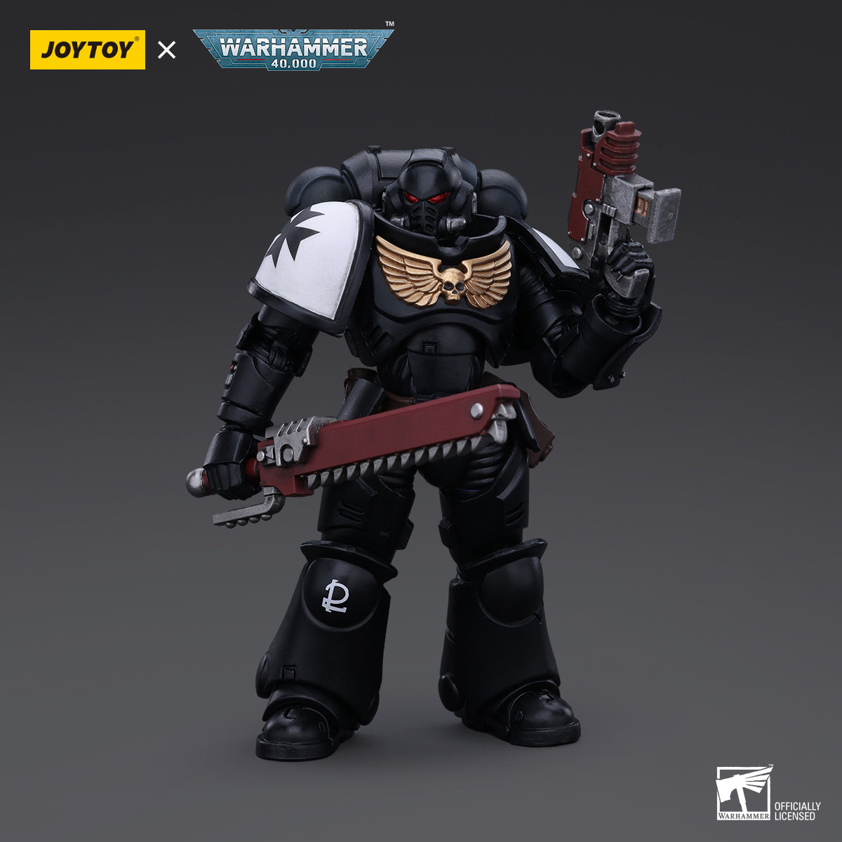 JOYTOY Space Marines Ultramarines Outriders Brother Catonus Black Templars Outriders Brother Valtus 1/18 Scale Action Figure