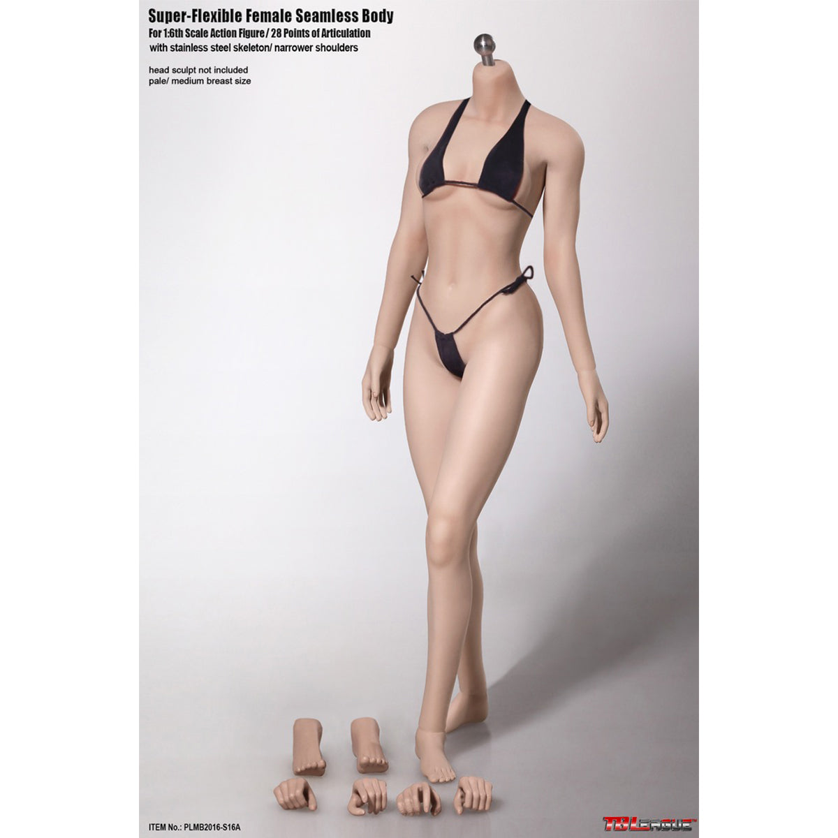 TBLeague Female Seamless Asian Type Medium Bust Headless Detachable Feet 1/6 Scale Action Figure Body