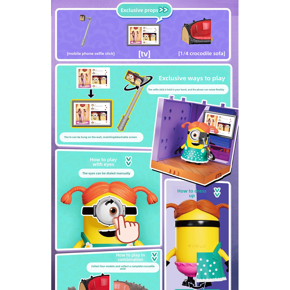 BLOKEES Series 2: Magic Version Minion Partner Phil DJ/Kevin Singer/Stuart Dancer/Carl Streamer Model Kit