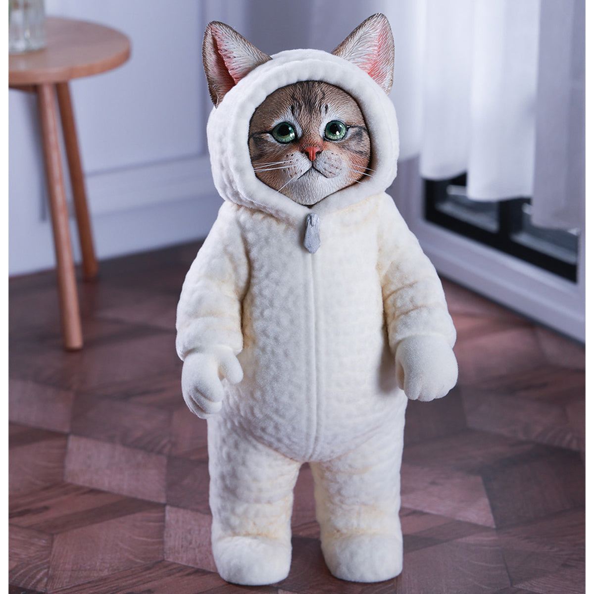 JXK, Fluffy Cat, Static Animal Figurine