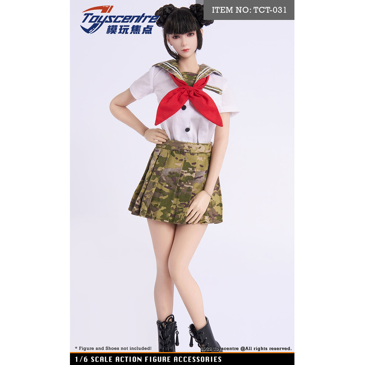 Toyscentre, Student Girl Shirt Tops JK Skirt, Doll Clothes Accessory for 12-inches Action Figurine