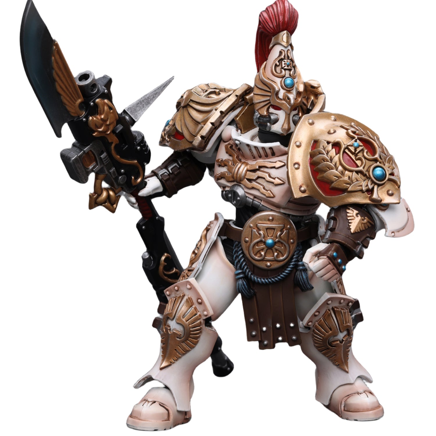 JoyToy 40K Figurine de collection : Adeptus Custodes Montre solaire Vexilus Praetor Figurines à l'échelle 1/18