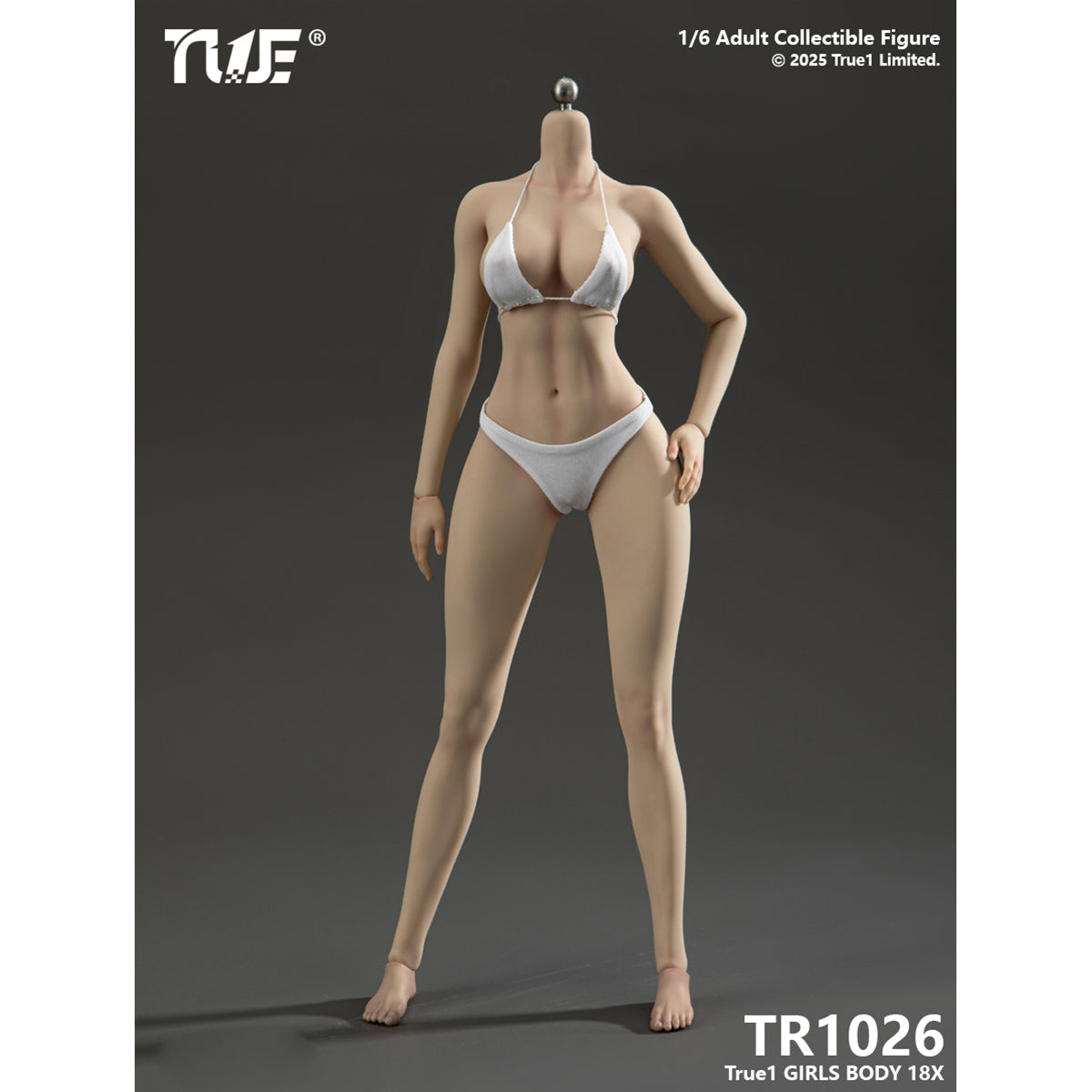 True1Toys Platinum Silicone‑Coated Female Body TR1026A TR1026 Large Bust (NO Physiological Details) 1/6 Scale Action Figure Body