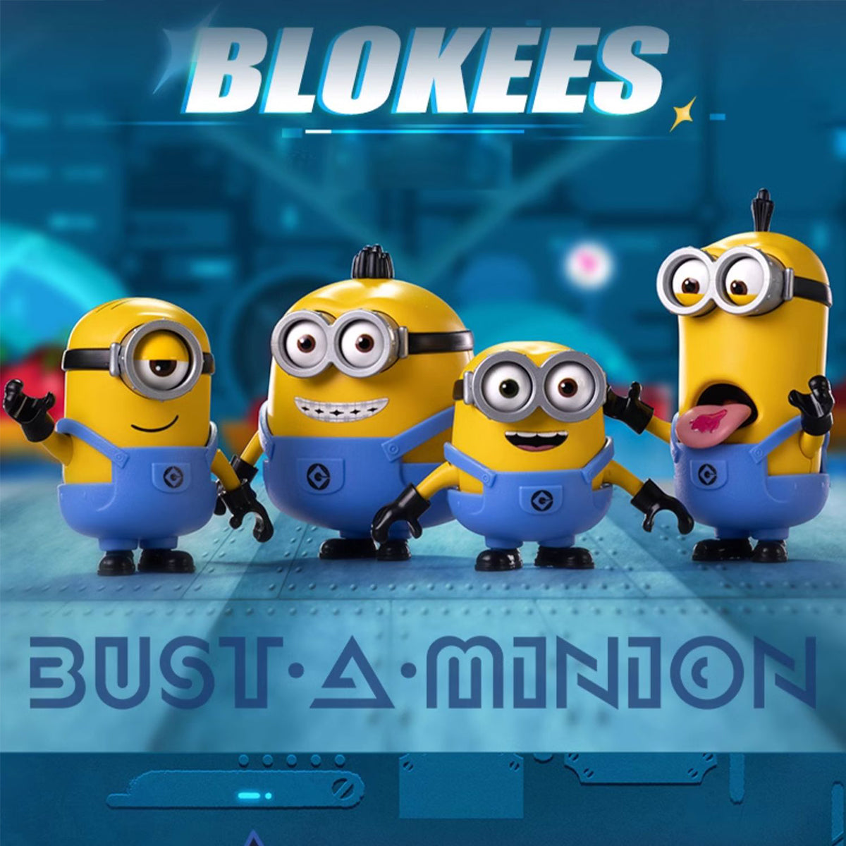 BLOKEES, Jam Factory Series Magical Edition Minions Partners, Stuart/Bob/Kevin/Otto, Easy-Assembly Model Kits