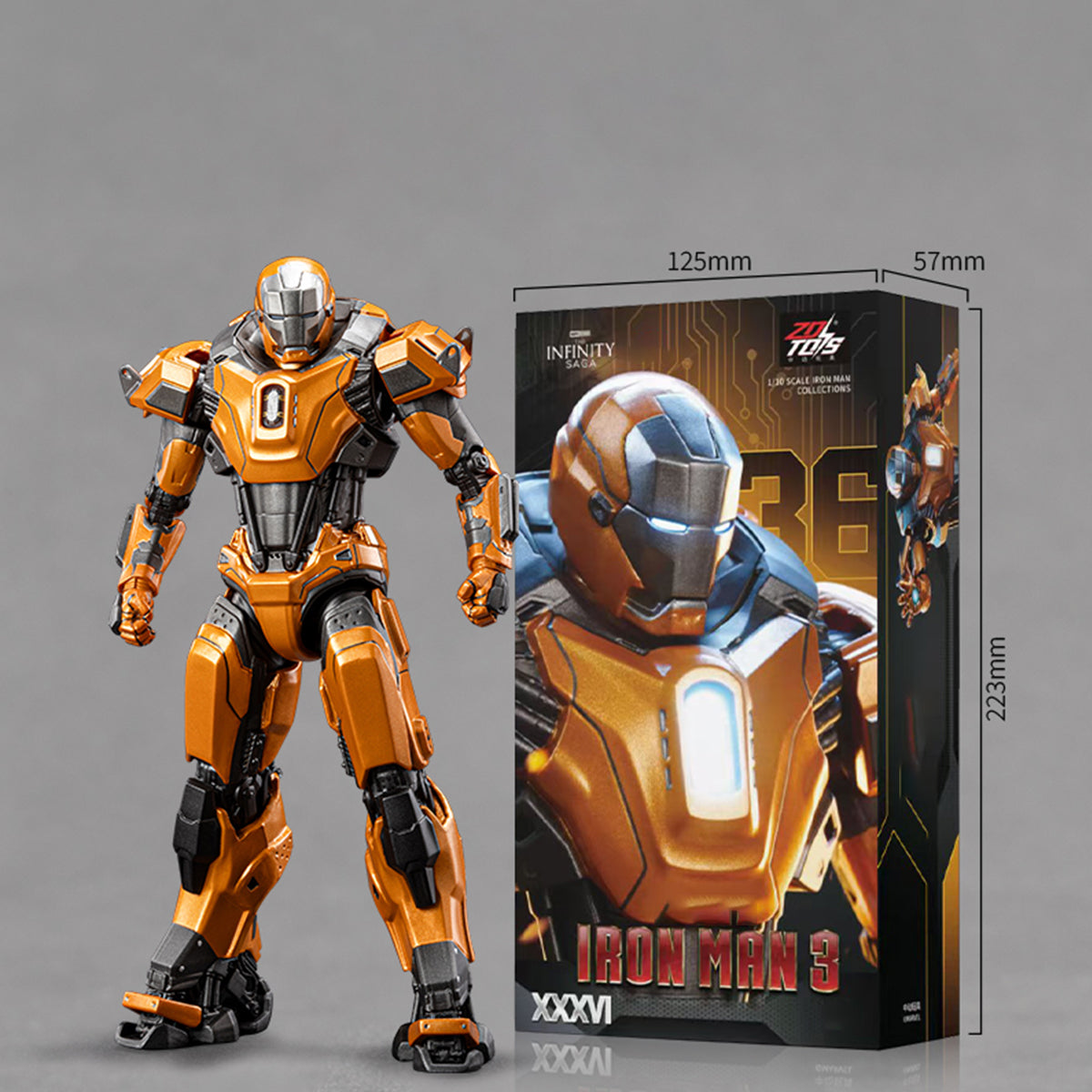 ZD Toys Iron Man Non-Light-Up Edition 1/10 Scale Action Figure