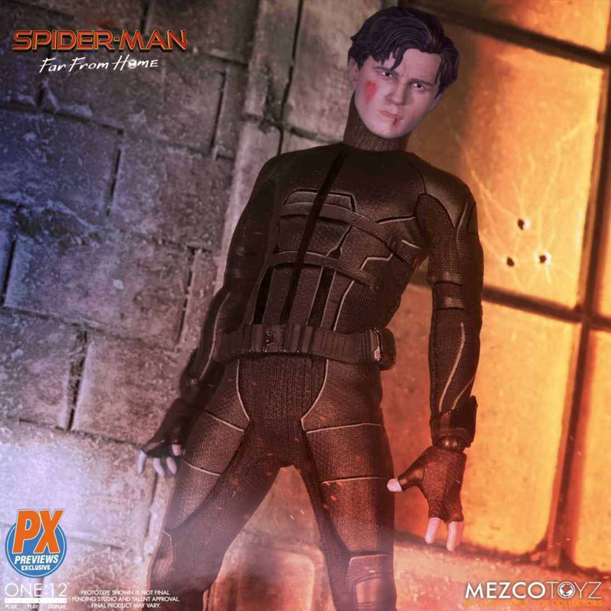 Mezco Toyz One:12 Collective Spider-Man (Stealth Suit) PX AF NOV198726 1/12 Scale Action Figure