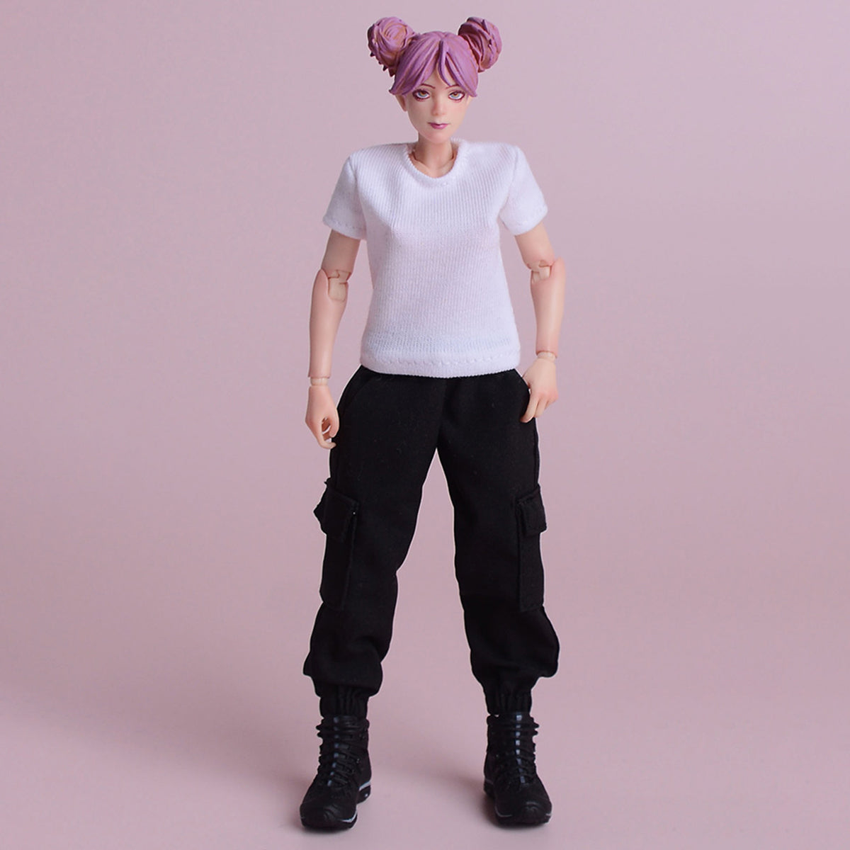 Ropa para muñecas ATStory: camiseta blanca de manga corta de Mecha Girl para figura de acción coleccionable de 6 pulgadas