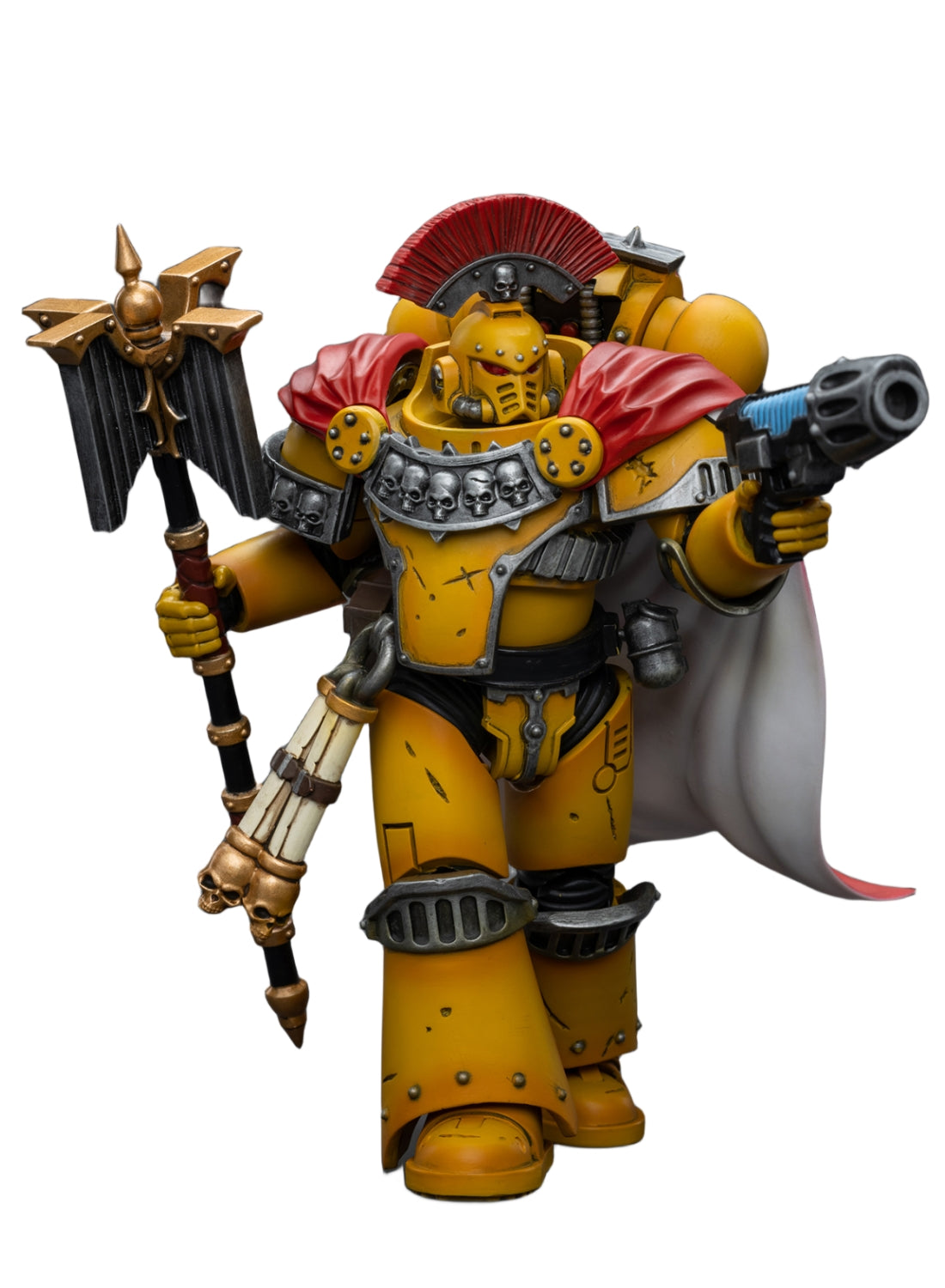 Figurine de collection JoyToy 40K : Imperial Fists, aumônier de la Légion, consul, échelle 1:18, JT9039