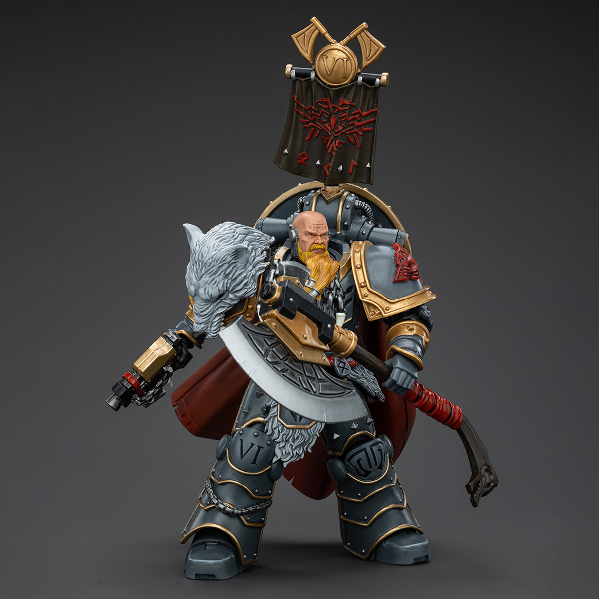 JOYTOY Warhammer The Horus Heresy Space Wolves Legion Praetor with Power Axe and Combat Shield Action Figures