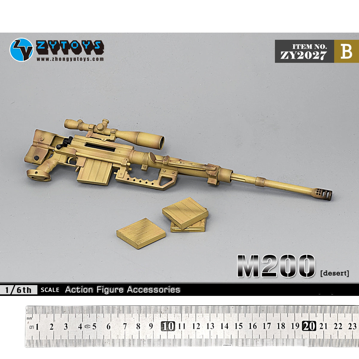 ZYTOYS, Sniper Rifle M200 Weapon Model, Doll Accessory for 12-inches Action Figurine