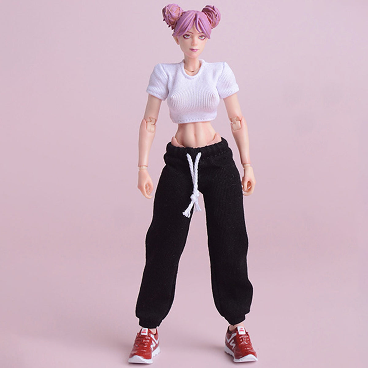 Ropa para muñecas ATStory: Top corto de manga corta Mecha Girl - Blanco para figura de acción