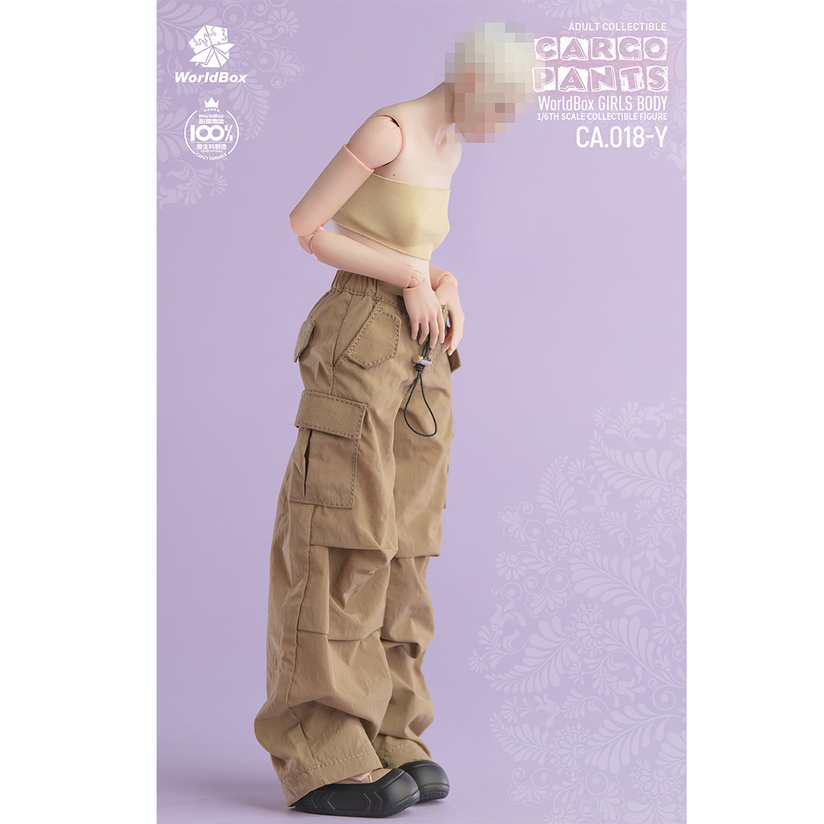 Hangtag - Straight Casual Slacks Doll Clothes Accessory Fit 1/6 Scale 12-inches Figure