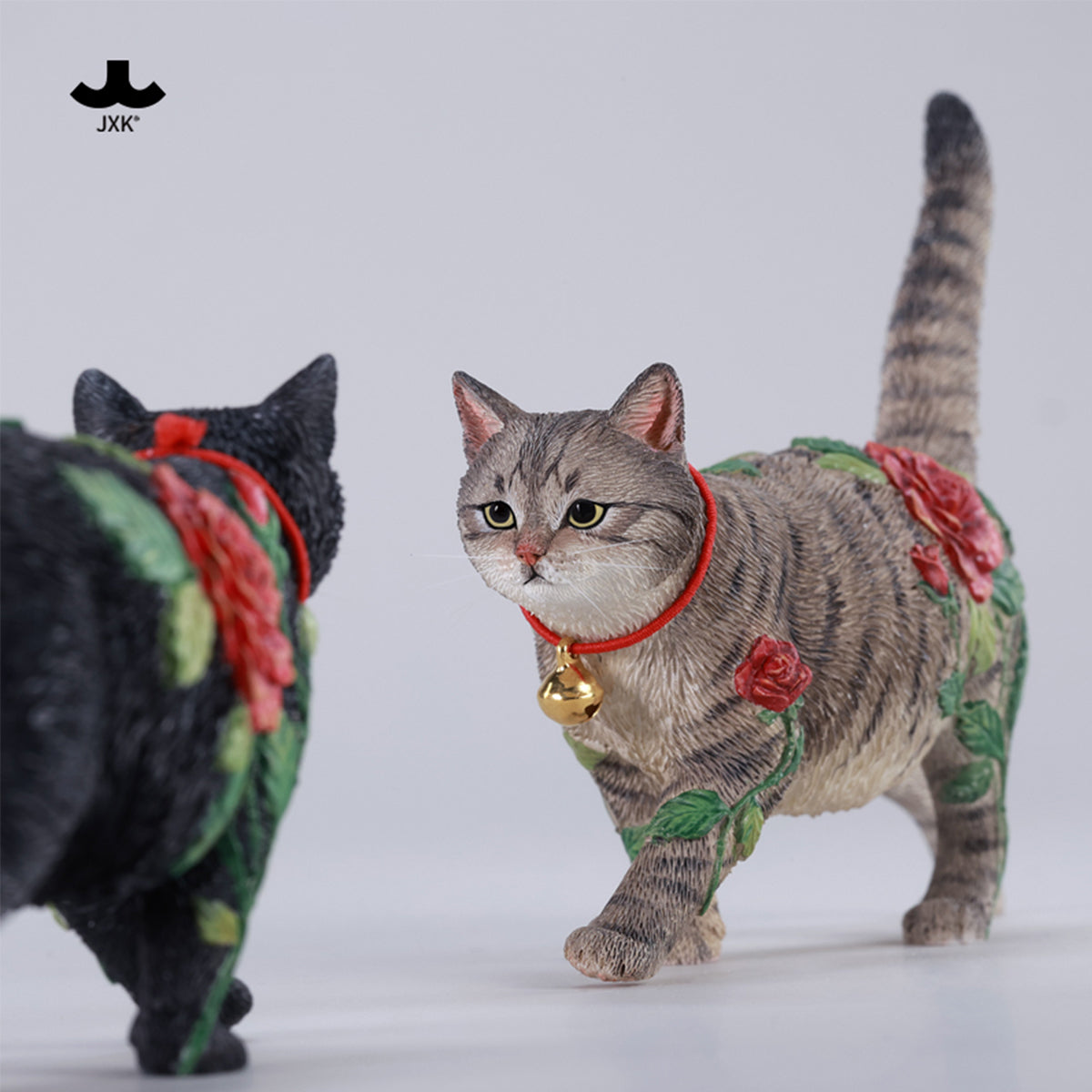 JXK, Rose Cat, Static Animal Figurine