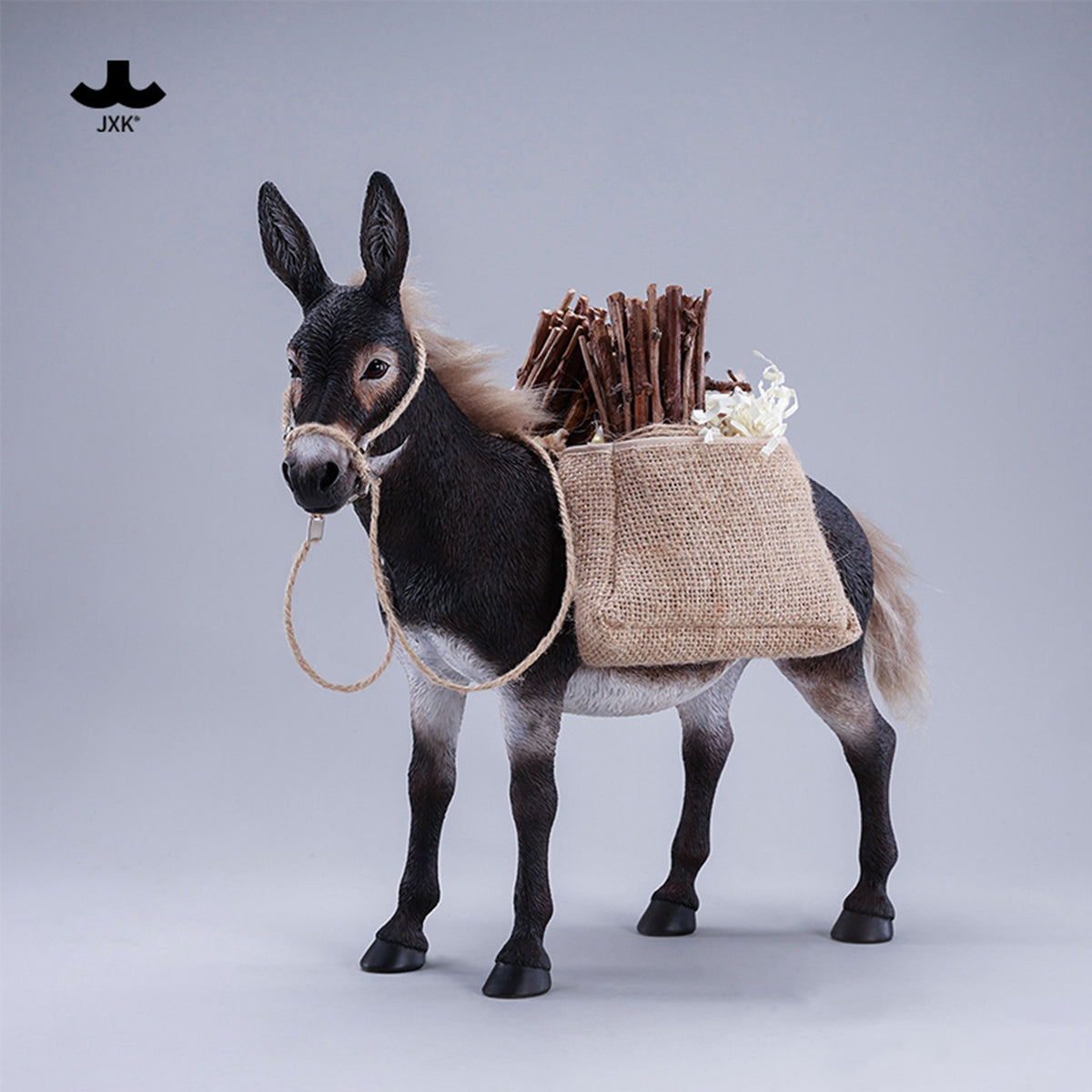JXK MULE Static Expertly Hand-Painted Lifelike 1/6 Scale Animal Figurine